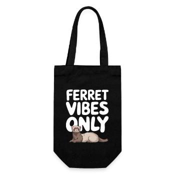 Ferret Owner, Ferret Lover, Sweets - Gift Bag for Bottles - black - Front