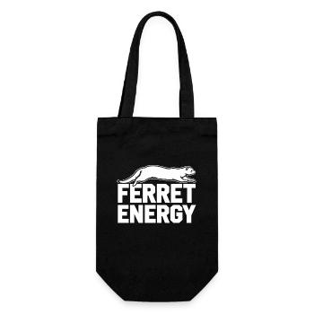 Frettchenbesitzer, Frettchenliebhaber, Süßes - Geschenkbeutel für Flaschen - Schwarz - Vorne