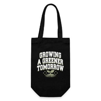 Climate optimism, Earth Day, Sustainability - Gift Bag for Bottles - black - Front