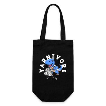 Tricot dinosaure Yarnivore Fun - Sac à bouteille - noir - Devant