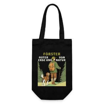 FÖRSTER HÜTER VON ERDE UND NATUR - Geschenkbeutel für Flaschen - Schwarz - Vorne