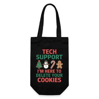Cookies Saying Funny Christmas Cookies Gift - Gift Bag for Bottles - black - Front