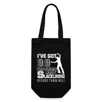 Slacklining Solves All Problems - Gift Bag for Bottles - black - Front
