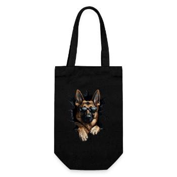 Drôle de chien propriétaire Chien mignon Chien de berger - Sac à bouteille - noir - Devant
