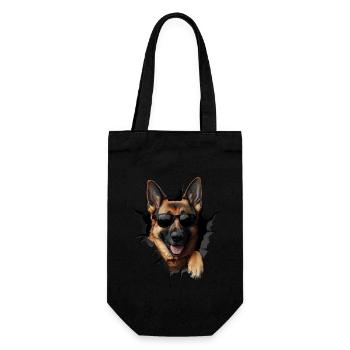Drôle de chien propriétaire Chien mignon Chien de berger - Sac à bouteille - noir - Devant