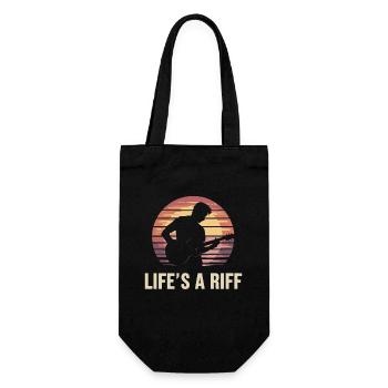 Guitar player Silhouette Life's A Riff - Gift Bag for Bottles - black - Front
