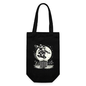 Christmas Skater Santa Streetwear Style - Gift Bag for Bottles - black - Front