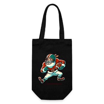 Santa Claus Playing Football Joy - Gift Bag for Bottles - black - Front