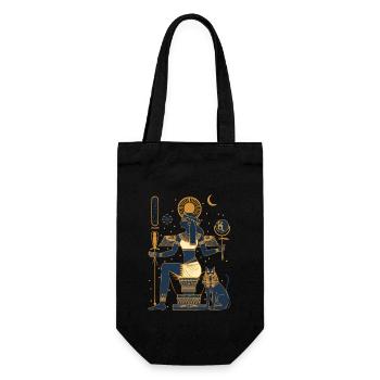 Déesse égyptienne Maât avec des ailes et des écailles - Sac à bouteille - noir - Devant