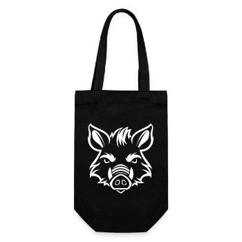 Wild boar - Gift Bag for Bottles - black - Front