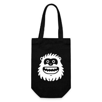 Yeti - Geschenkbeutel für Flaschen - Schwarz - Vorne