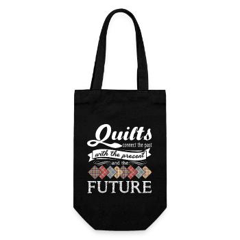 Quilting Quilts Connect The Part - Gift Bag for Bottles - black - Front