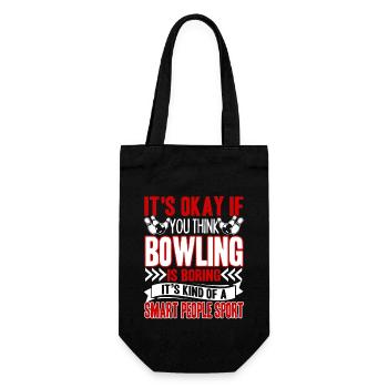 Bowling Is Smart People Sport - Gift Bag for Bottles - black - Front