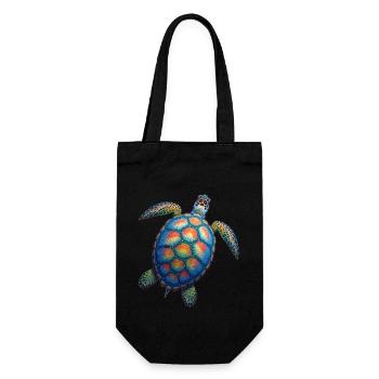 Amoureux des tortues de mer Motif safari animalier - Sac à bouteille - noir - Devant