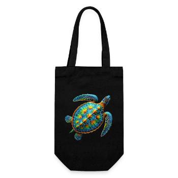 Amoureux des tortues de mer Motif safari animalier - Sac à bouteille - noir - Devant