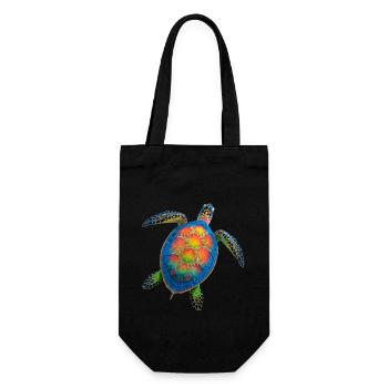 Amoureux des tortues de mer Motif safari animalier - Sac à bouteille - noir - Devant