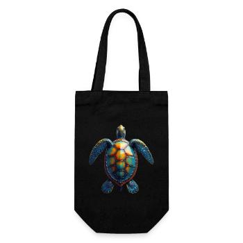Amoureux des tortues de mer Motif safari animalier - Sac à bouteille - noir - Devant