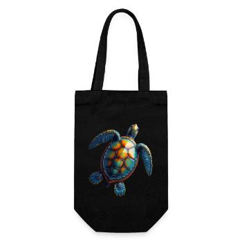 Amoureux des tortues de mer Motif safari animalier - Sac à bouteille - noir - Devant