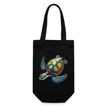 Amoureux des tortues de mer Motif safari animalier - Sac à bouteille - noir - Devant
