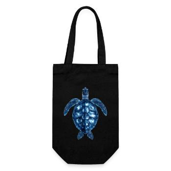 Amoureux des tortues de mer Motif safari animalier - Sac à bouteille - noir - Devant