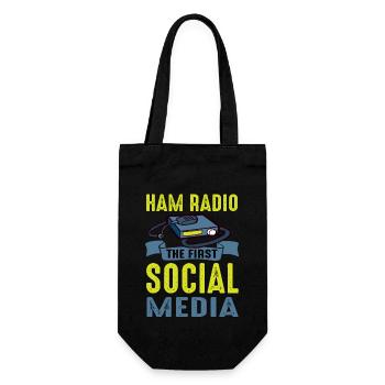 Amateur First Social Media Ham Radio - Sac à bouteille - noir - Devant