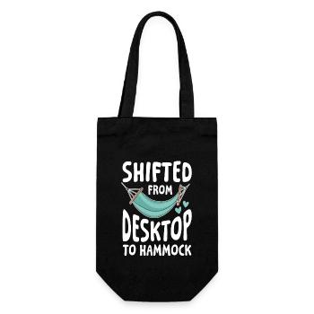 Rente Ruhestand Shifted From Desktop To Hammock - Geschenkbeutel für Flaschen - Schwarz - Vorne