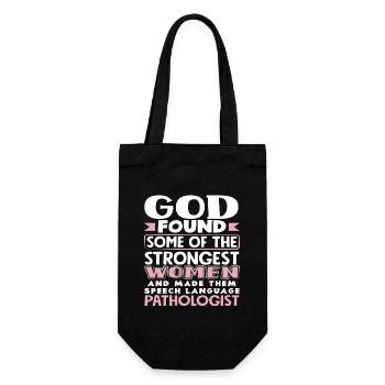 Speech therapists: God found the strongest women - Gift Bag for Bottles - black - Front