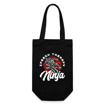 Logopädie Ninja Für Sprachtherapeuten - Geschenkbeutel für Flaschen - Schwarz - Vorne