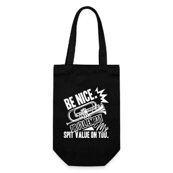 Trumpet Be Nice Or I'll Empty Spit Value On You - Gift Bag for Bottles - black - Front