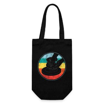 Pottery Ceramics Artist Retro - Geschenkbeutel für Flaschen - Schwarz - Vorne