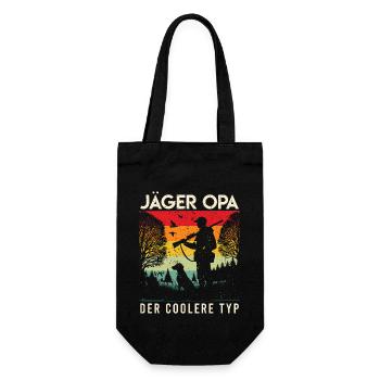 JÄGER OPA DER COOLERE TYP Lustiges Großvater - Geschenkbeutel für Flaschen - Schwarz - Vorne