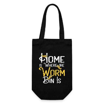 Worm Farmer Vermicompost Cute Men Women - Gift Bag for Bottles - black - Front