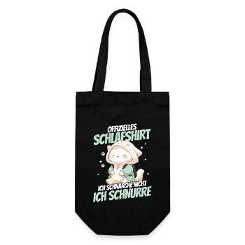 Official Sleep Shirt Kawaii Cat I Purr - Gift Bag for Bottles - black - Front