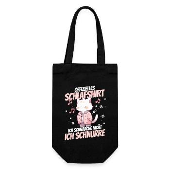 Official Sleep Shirt - I Purr and Dream - Gift Bag for Bottles - black - Front