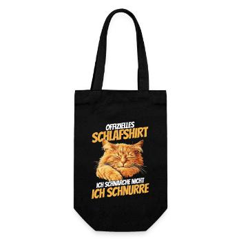 Official Sleep Shirt - Kitten with Red Fur - Gift Bag for Bottles - black - Front