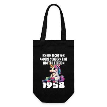 Limited Edition 1958 Birthday Born 1958 - Gift Bag for Bottles - black - Front