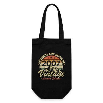 Les Légendes Sont Nées En 2007 Vintage Cadeau - Sac à bouteille - noir - Devant