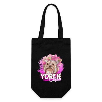 Funny Yorkie Mom - Gift Bag for Bottles - black - Front