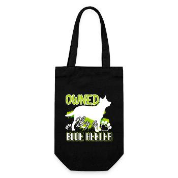 Owned By A Blue Heeler - Gift Bag for Bottles - black - Front