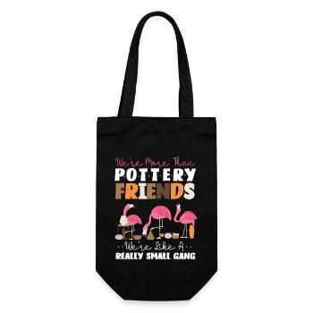 Pottery Ceramics Artist Flamingo - Gift Bag for Bottles - black - Front