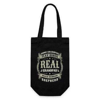 Some Grandpas Play Bingo Real Grandpas Walk German - Gift Bag for Bottles - black - Front