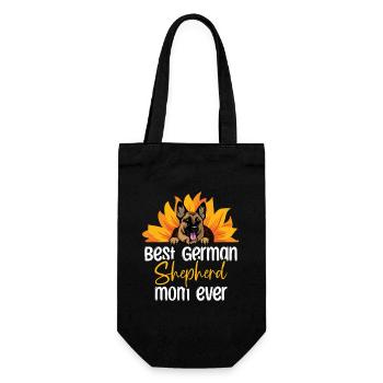 Beste Deutsche Schäferhund-Mama aller Zeiten Hundeliebhaber GSD - Geschenkbeutel für Flaschen - Schwarz - Vorne