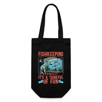 Aquarium Enthusiast Fishkeeping It's Aquascaping - Gift Bag for Bottles - black - Front