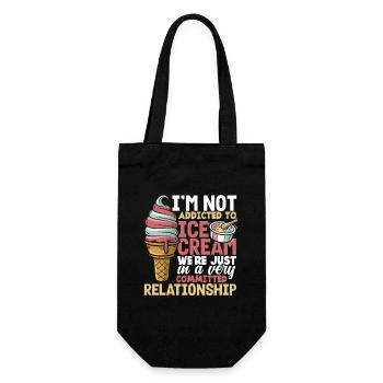 Dicton de relation d’amateur de crème glacée - Sac à bouteille - noir - Devant