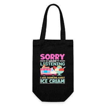 Sorry, Cream Lover Thinking Of Cream - Gift Bag for Bottles - black - Front