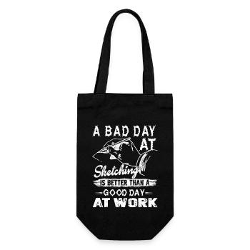 A Bad Day At Sketching - Gift Bag for Bottles - black - Front