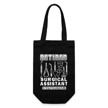 Surgical Assistant Retired Surgical Assistant - Gift Bag for Bottles - black - Front