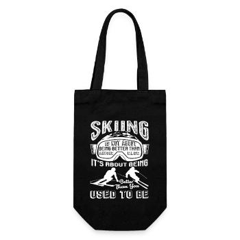 Skiing It's About Being Better - Gift Bag for Bottles - black - Front