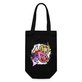 French Horn Colorful - Gift Bag for Bottles - black - Front