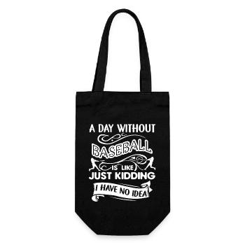 A Day Without Baseball Is Like - Gift Bag for Bottles - black - Front